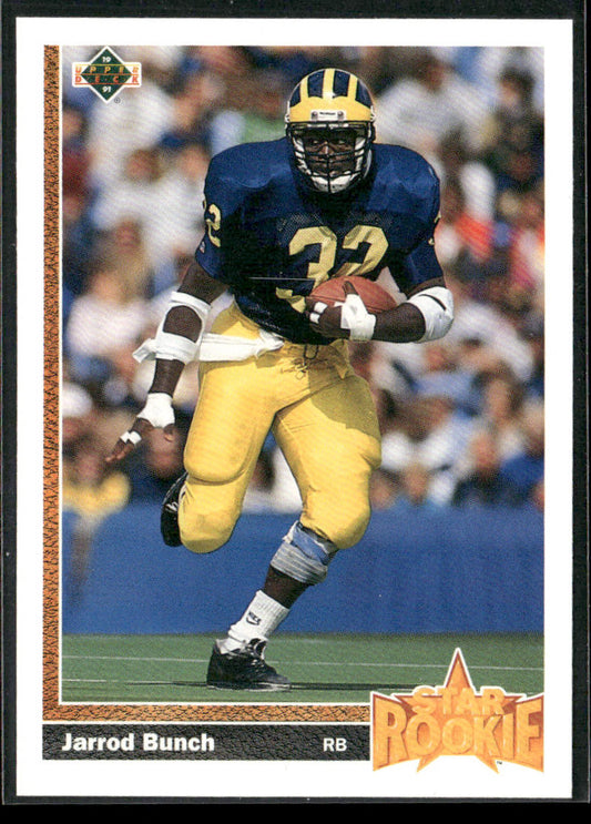 Jarrod Bunch 1991 Upper Deck #25b RC New York Giants
