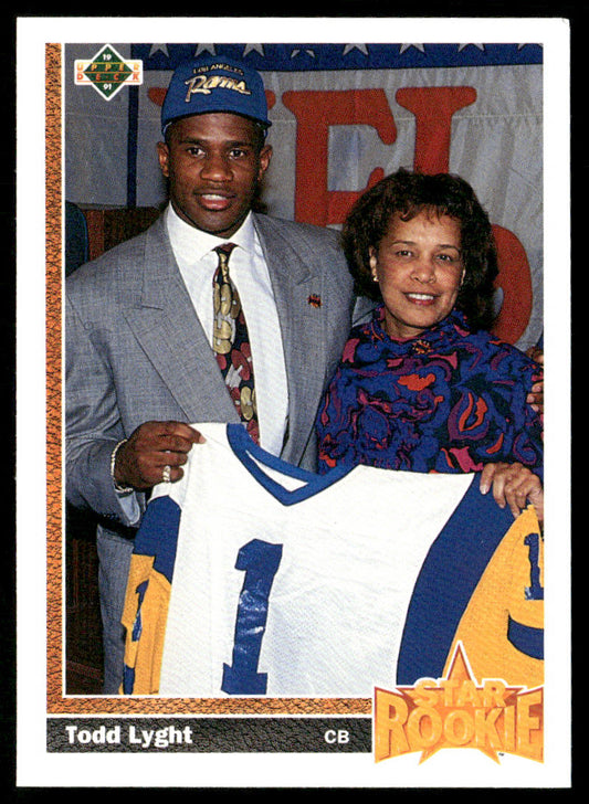 Todd Lyght 1991 Upper Deck #21 RC Los Angeles Rams