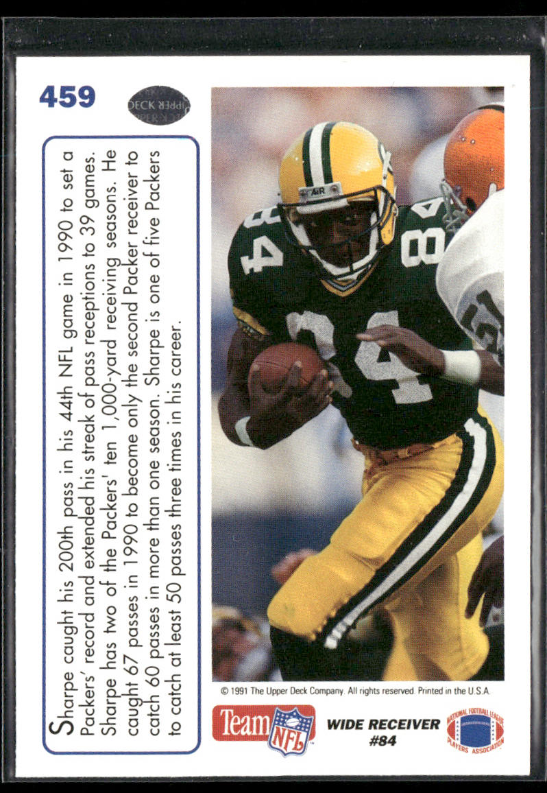 Sterling Sharpe 1991 Upper Deck #459 Green Bay Packers