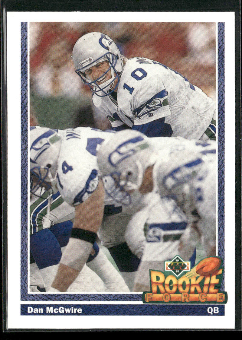 Dan McGwire 1991 Upper Deck #626b Seattle Seahawks