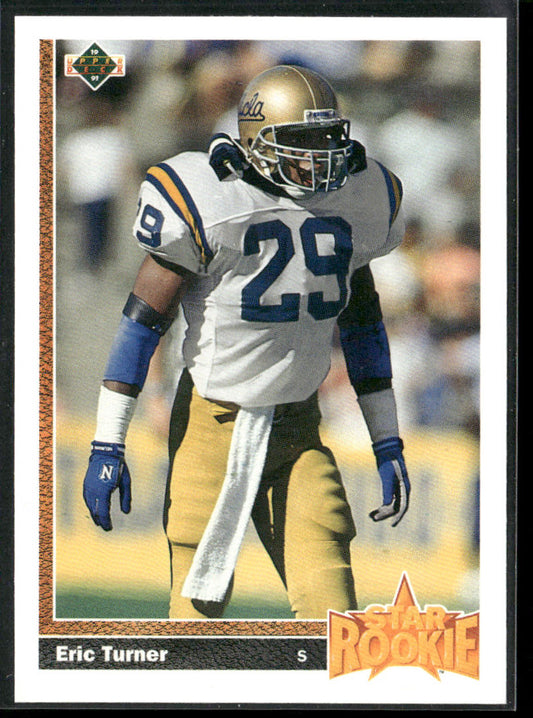 Eric Turner 1991 Upper Deck #23b RC Cleveland Browns
