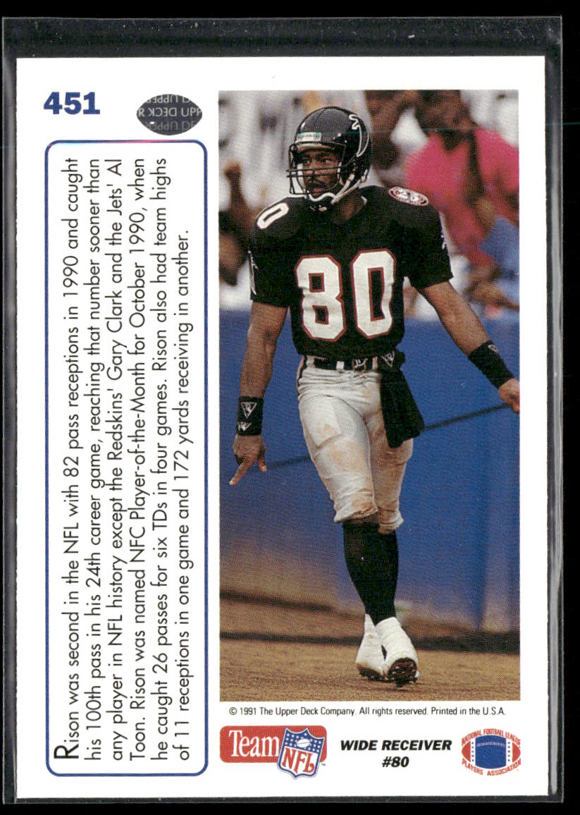 Andre Rison 1991 Upper Deck #451 Atlanta Falcons