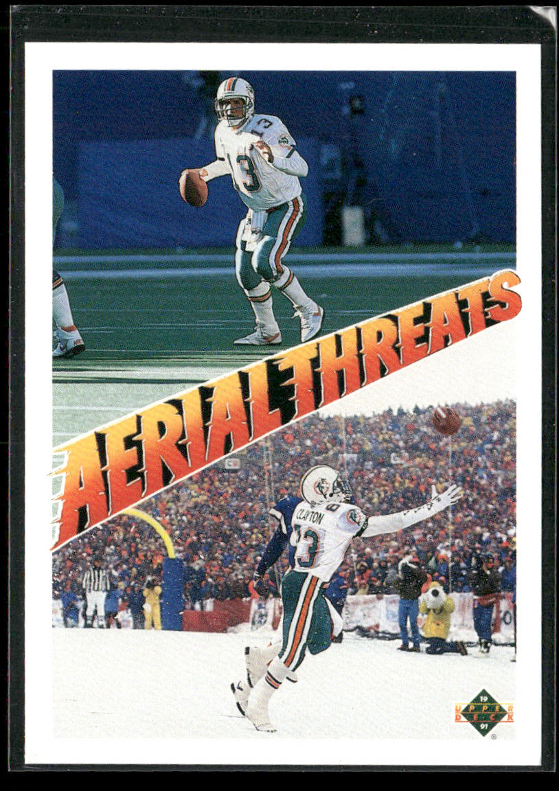Dan Marino / Mark Clayton 1991 Upper Deck #34 Miami Dolphins