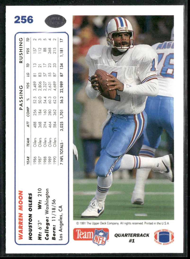 Warren Moon 1991 Upper Deck #256 Houston Oilers