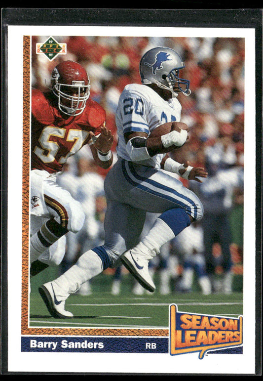 Barry Sanders 1991 Upper Deck #401b Detroit Lions front