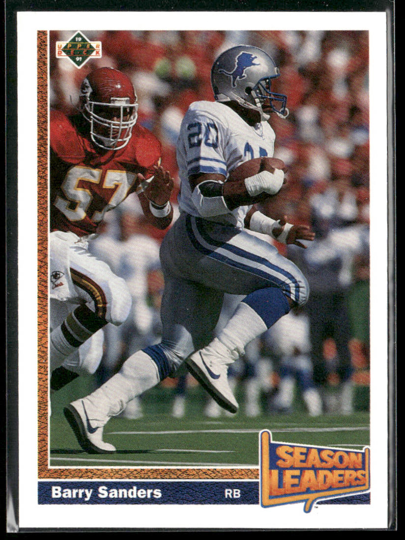 Barry Sanders 1991 Upper Deck #401b Detroit Lions front