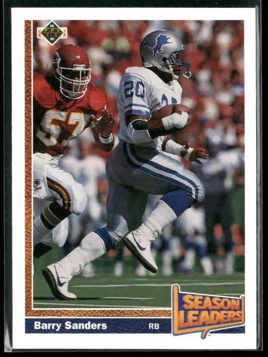 Barry Sanders 1991 Upper Deck #401b Detroit Lions front