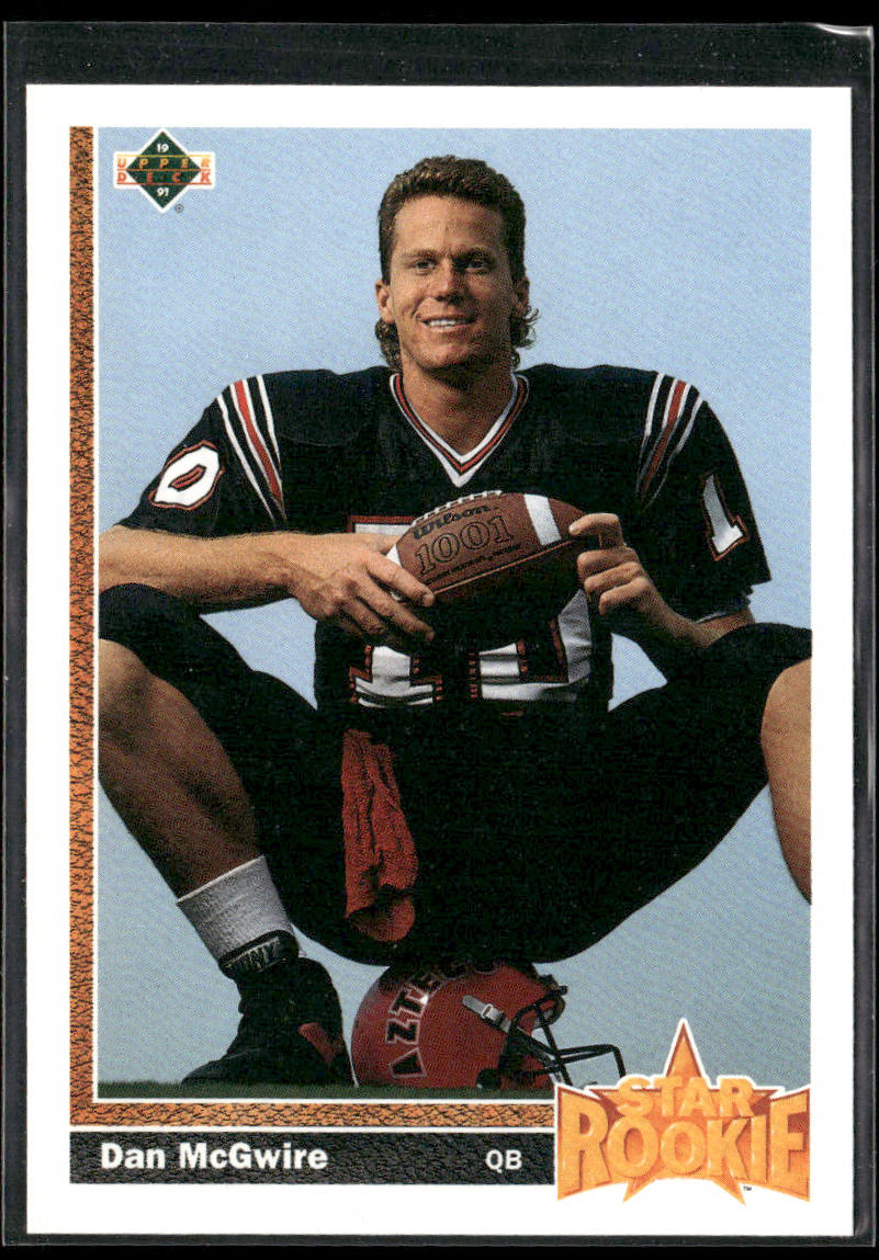Dan McGwire 1991 Upper Deck #7b RC Seattle Seahawks front