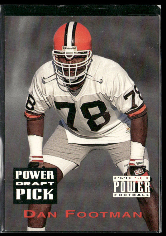 Dan Footman 1993 Pro Set Power Draft Picks #PDP50 Cleveland Browns