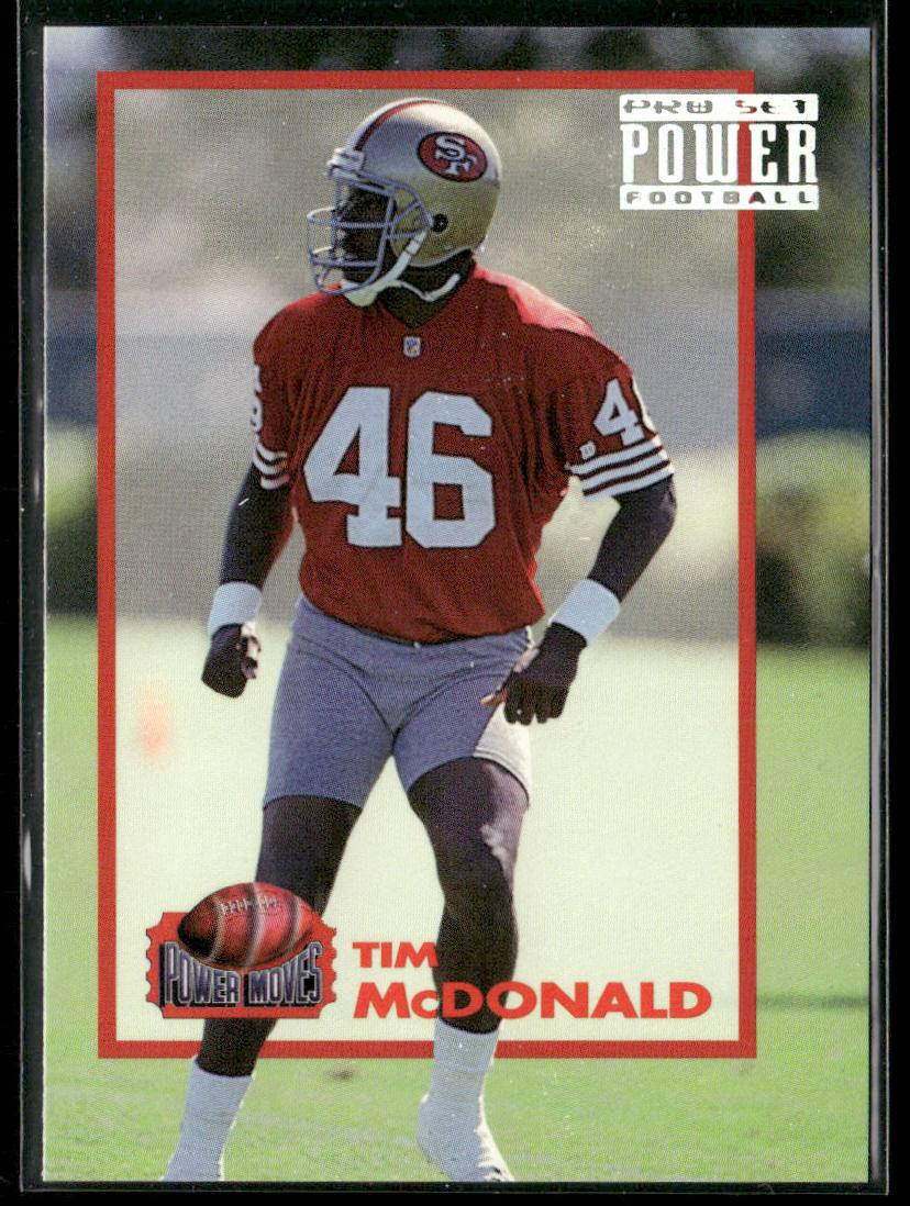 Tim McDonald 1993 Pro Set Power Power Moves #PM27 San Francisco 49ers