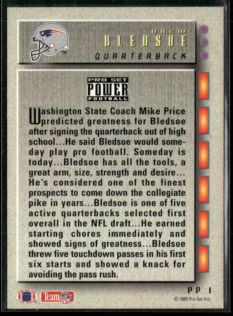 Drew Bledsoe 1993 Pro Set Power Update - Power Prospects #PP1 Patriots