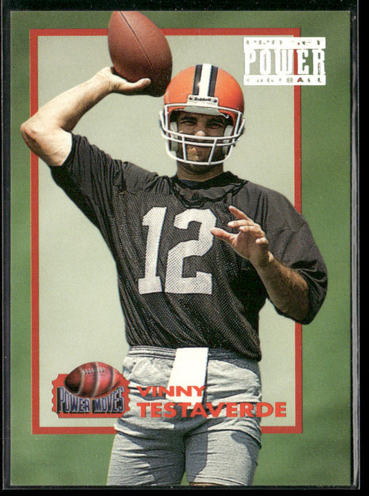 Vinny Testaverde 1993 Pro Set Power Power Moves #PM3 Cleveland Browns