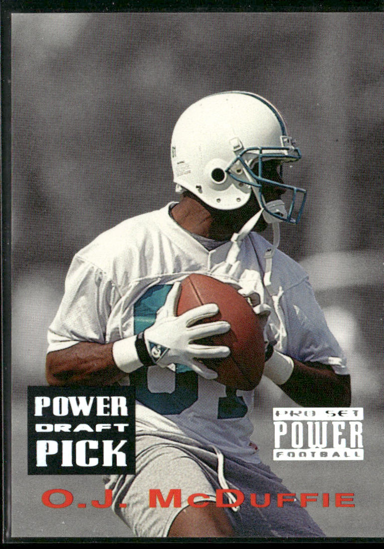 O.J. McDuffie 1993 Pro Set Power Draft Picks #PDP15 Miami Dolphins