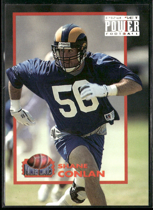 Shane Conlan 1993 Pro Set Power Power Moves #PM13 Los Angeles Rams