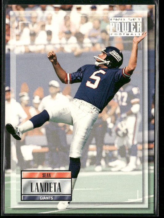 Sean Landeta 1993 Pro Set Power #5 New York Giants