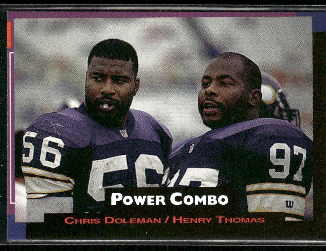 Chris Doleman / Henry Thomas 1993 Pro Set Power Combos #7 Minnesota Vikings