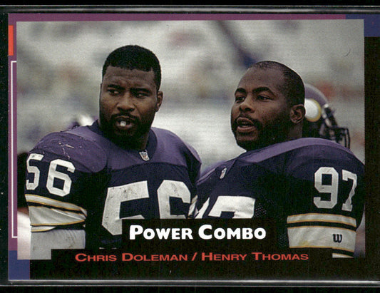Chris Doleman / Henry Thomas 1993 Pro Set Power Combos #7 Minnesota Vikings