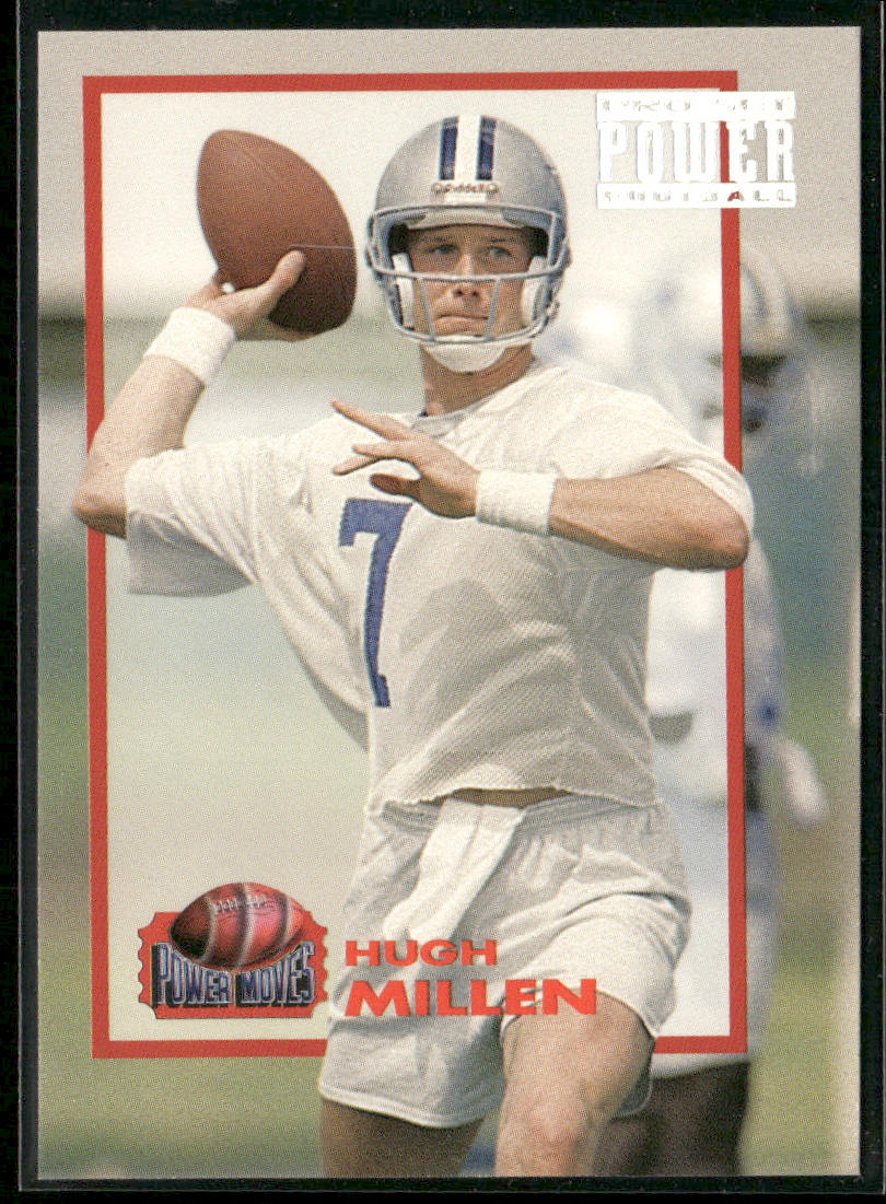 Hugh Millen 1993 Pro Set Power Power Moves #PM4 Dallas Cowboys
