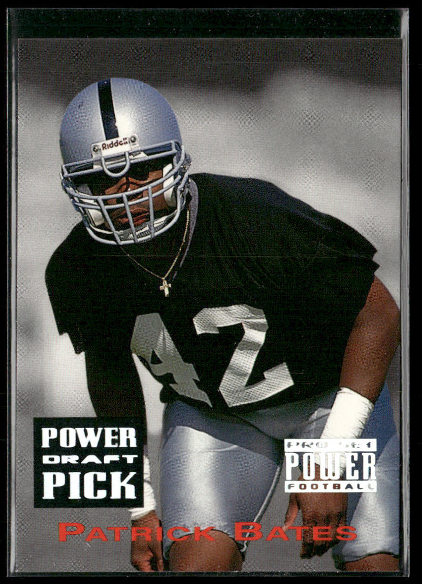 Patrick Bates 1993 Pro Set Power Draft Picks #PDP13 Los Angeles Raiders