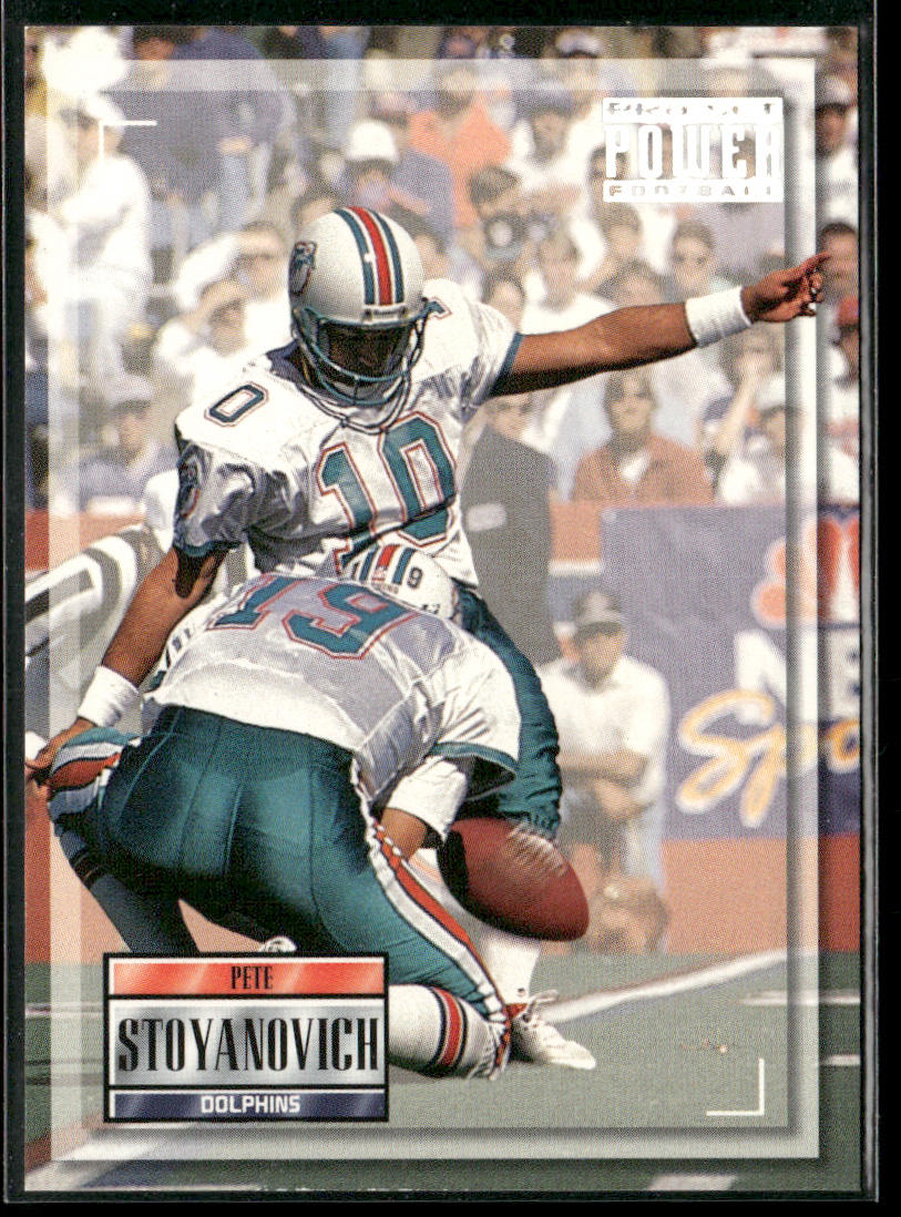 Pete Stoyanovich 1993 Pro Set Power #10 Miami Dolphins