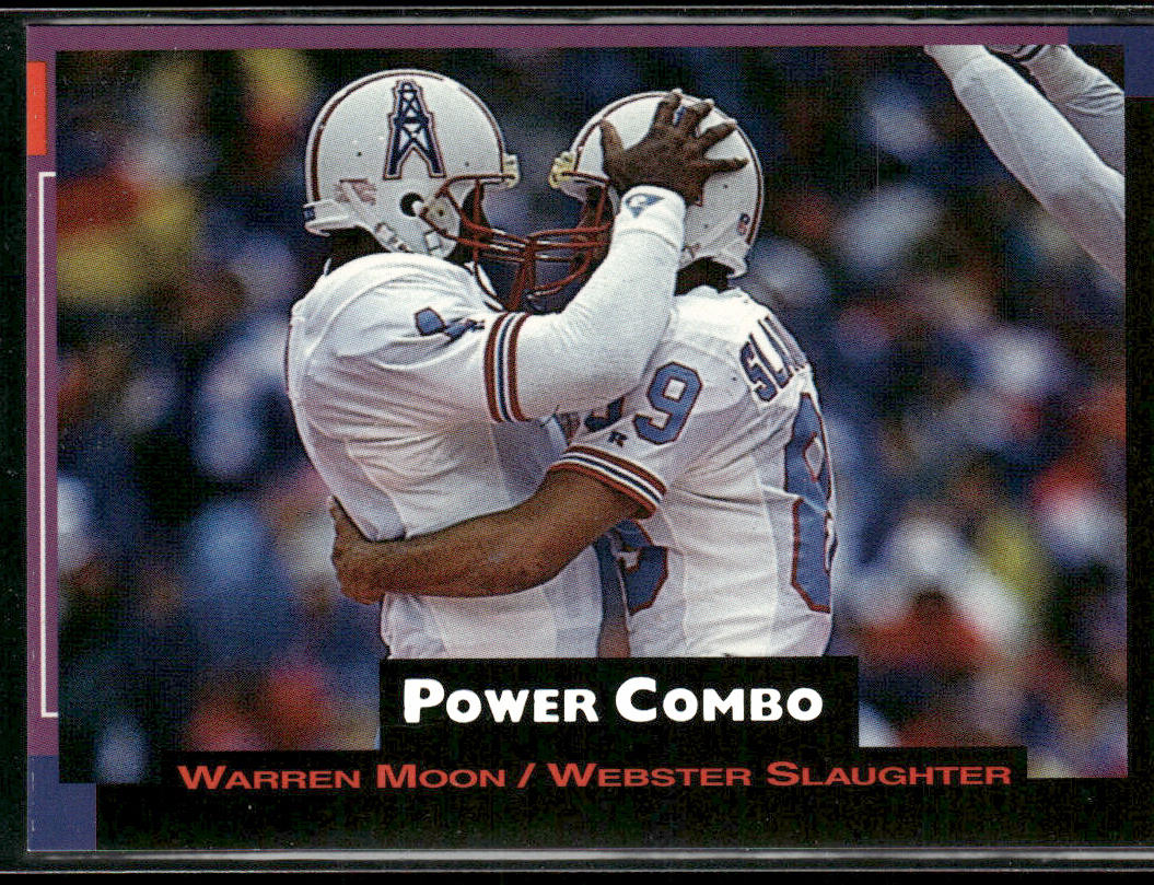 Warren Moon / Webster Slaughter 1993 Pro Set Power Combos #6 Houston Oilers