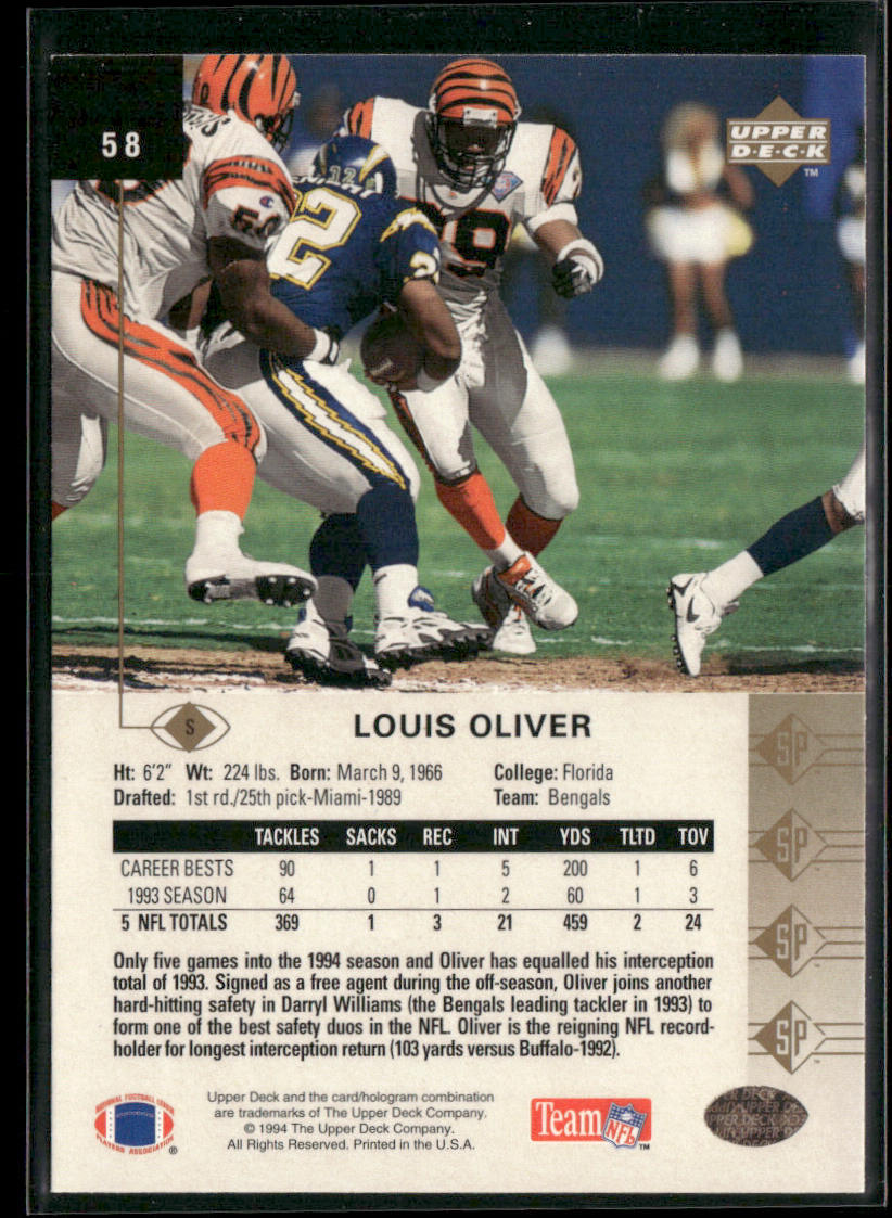 Louis Oliver 1994 SP #58 Cincinnati Bengals