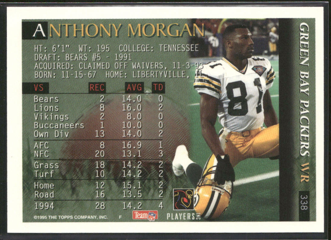 Anthony Morgan 1995 Bowman #338 Green Bay Packers