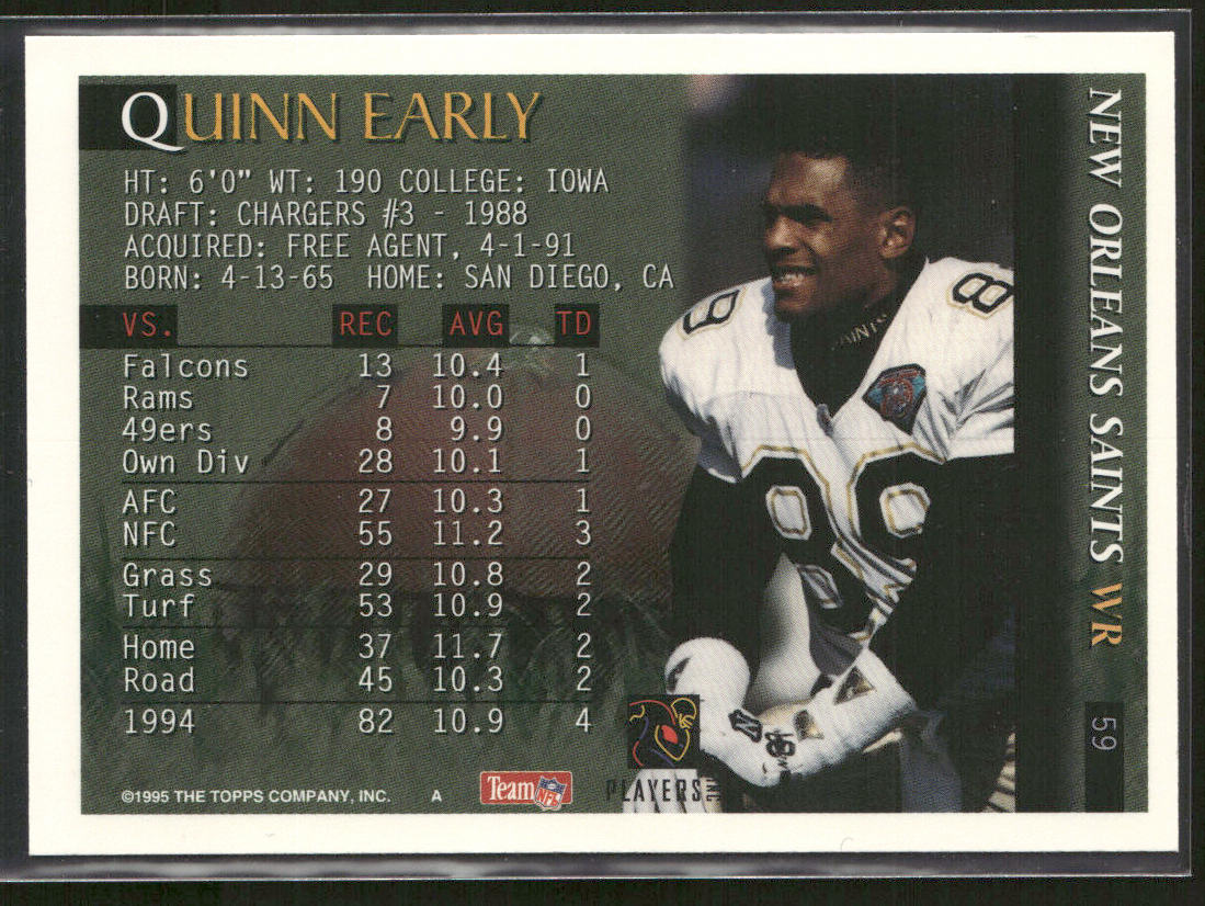 Quinn Early 1995 Bowman #59 New Orleans Saints