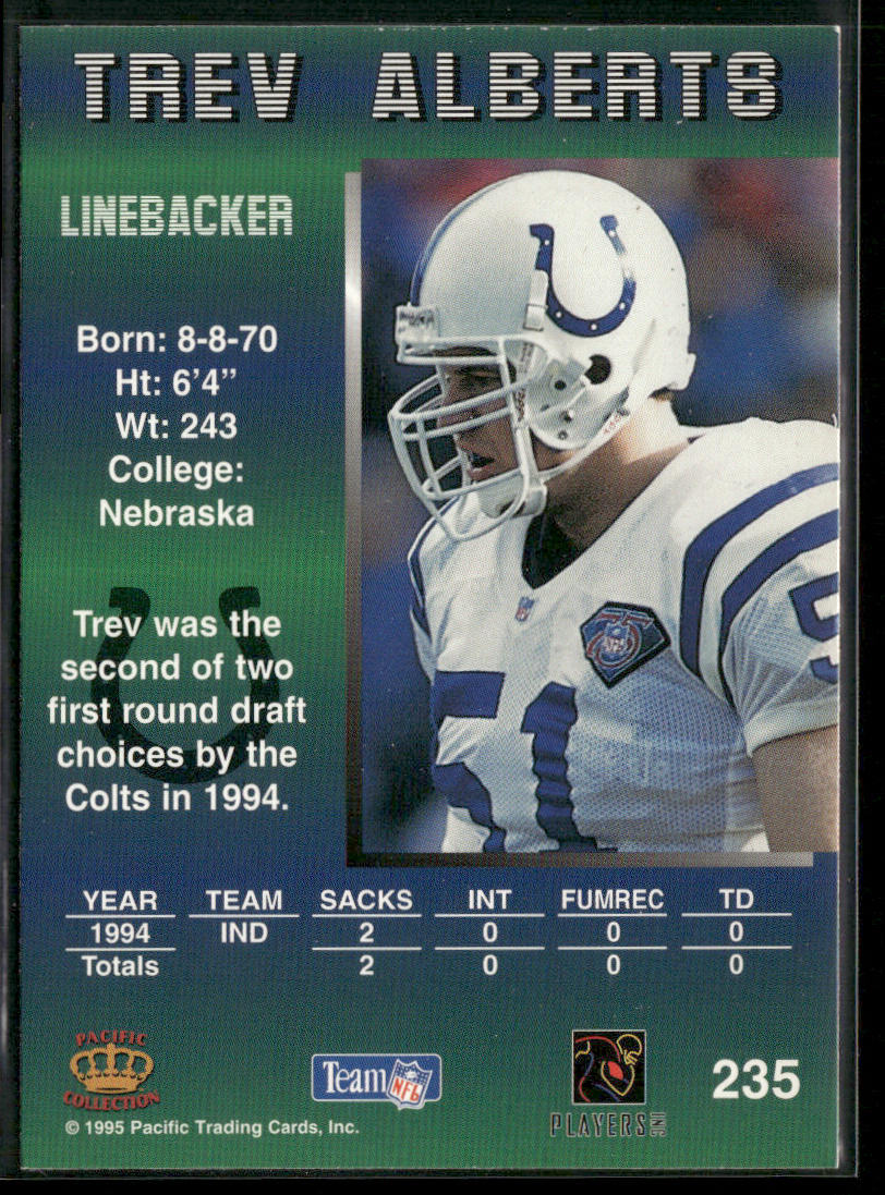 Trev Alberts 1995 Pacific #235 Indianapolis Colts