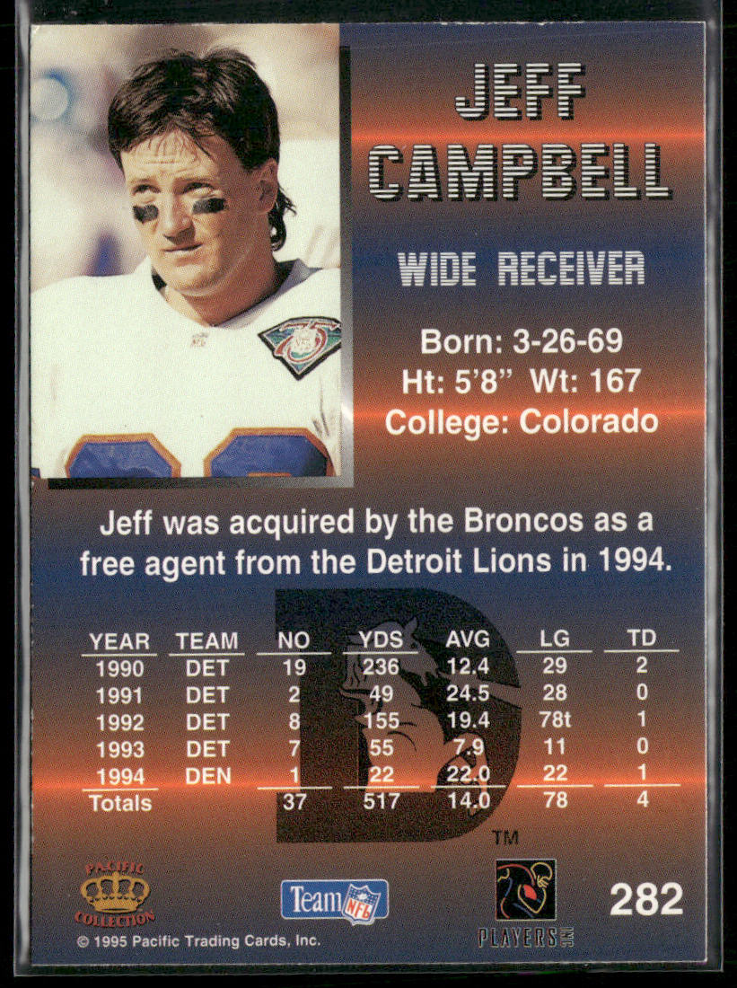 Jeff Campbell 1995 Pacific #282 Denver Broncos