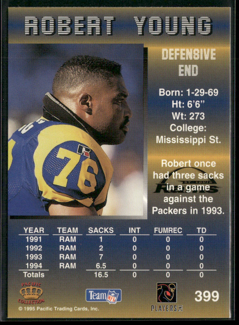 Robert Young 1995 Pacific #399 St. Louis Rams