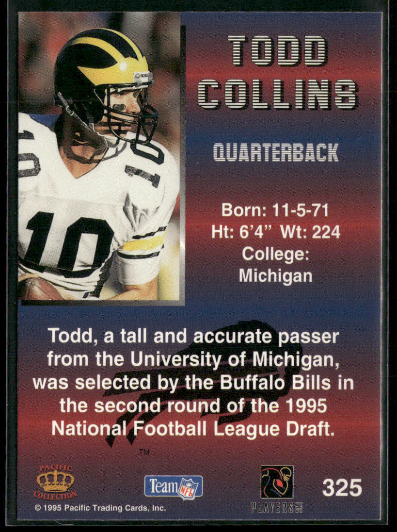 Todd Collins 1995 Pacific #325 RC Buffalo Bills