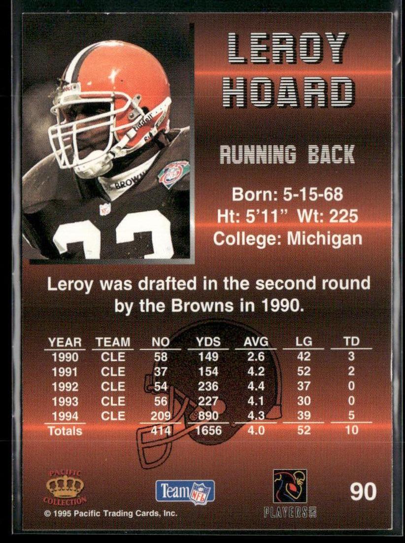 Leroy Hoard 1995 Pacific #90 Cleveland Browns
