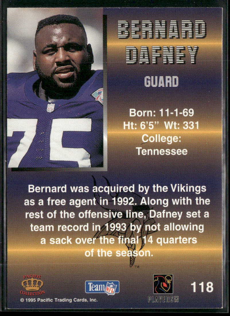 Bernard Dafney 1995 Pacific #118 Minnesota Vikings