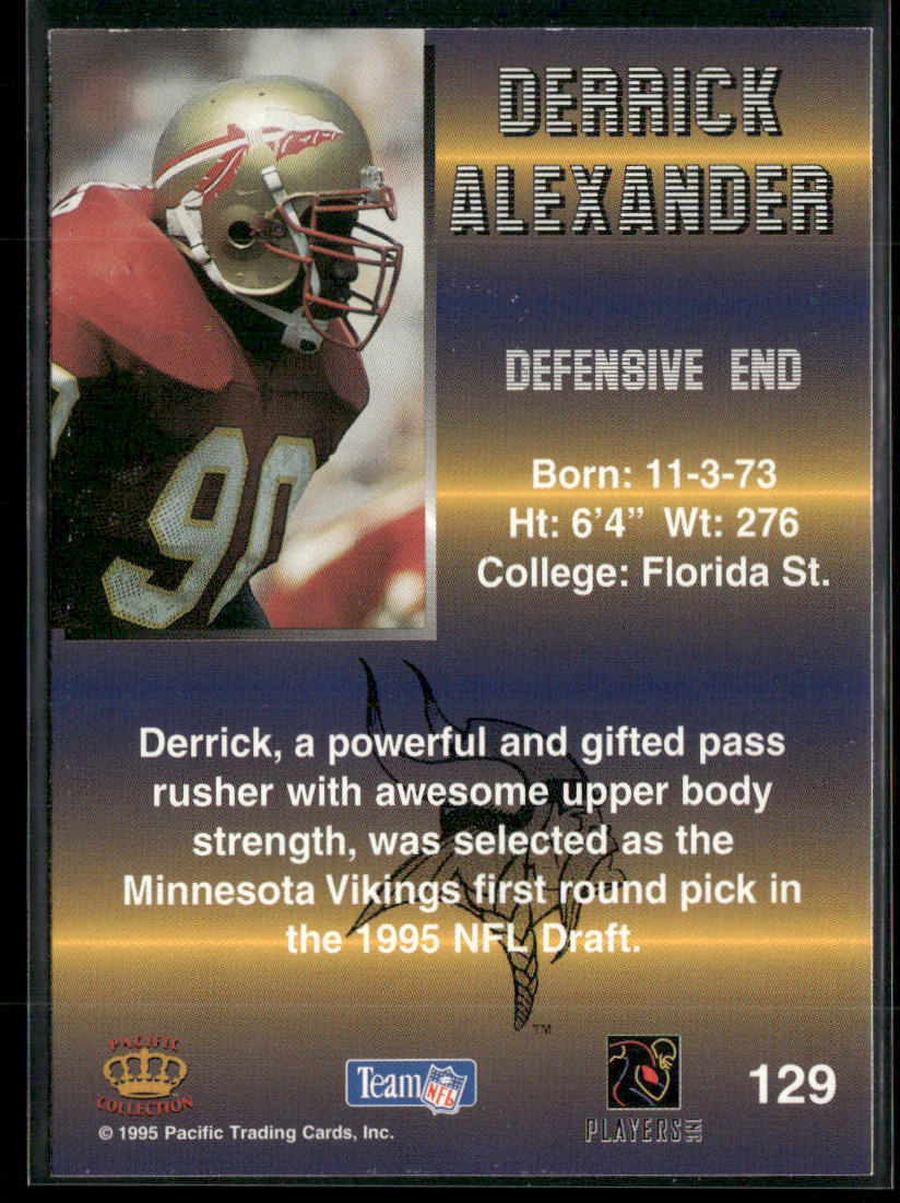 Derrick Alexander 1995 Pacific #129 RC Minnesota Vikings