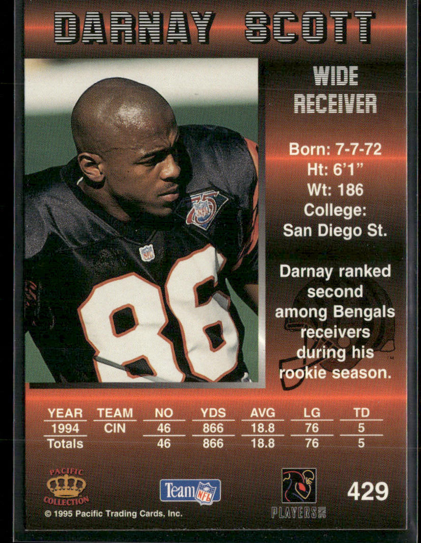 Darnay Scott 1995 Pacific #429 Cincinnati Bengals