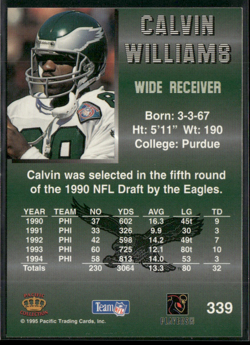 Calvin Williams 1995 Pacific #339 Philadelphia Eagles