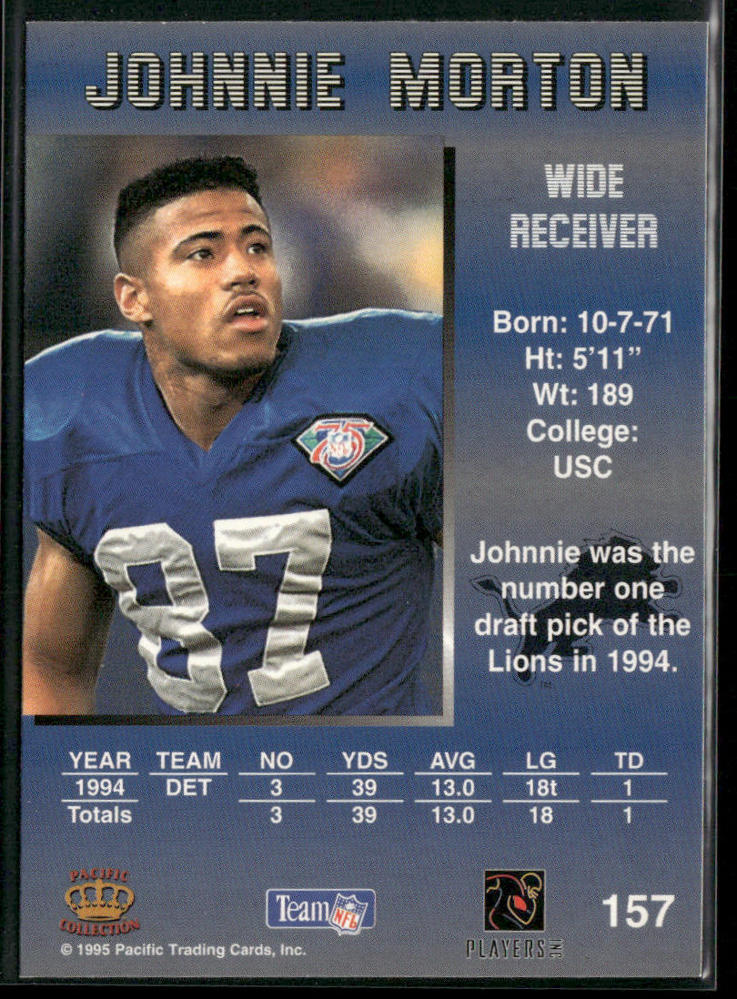 Johnnie Morton 1995 Pacific #157 Detroit Lions