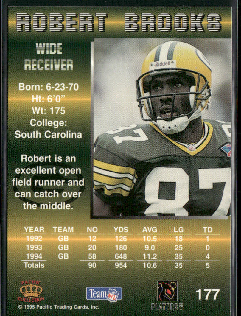 Robert Brooks 1995 Pacific #177 Green Bay Packers