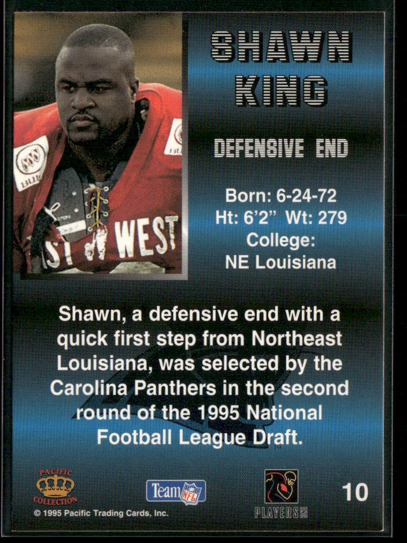 Shawn King 1995 Pacific #10 RC Carolina Panthers