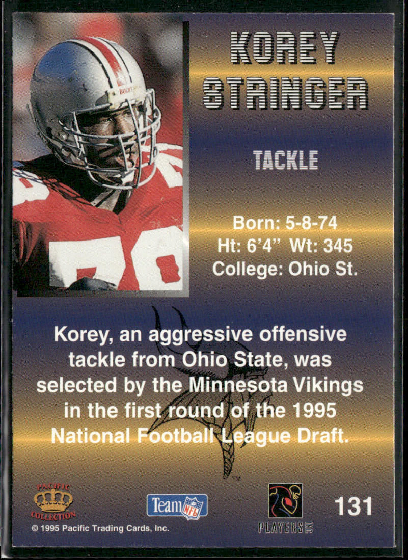 Korey Stringer 1995 Pacific #131 RC Minnesota Vikings
