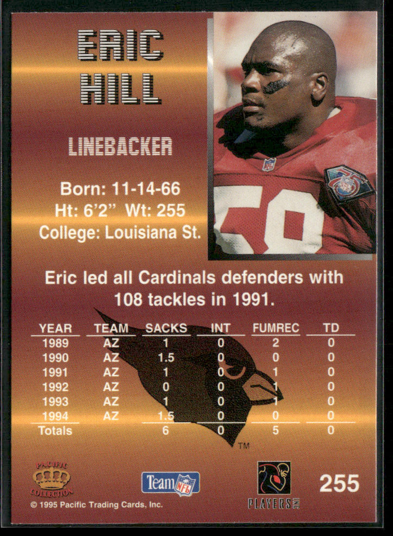 Eric Hill 1995 Pacific #255 Arizona Cardinals