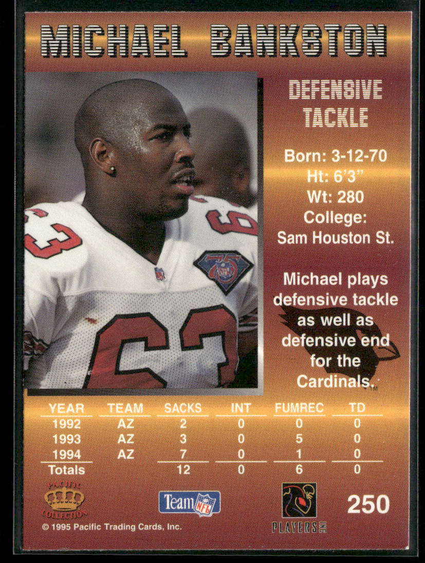 Michael Bankston 1995 Pacific #250 Arizona Cardinals back