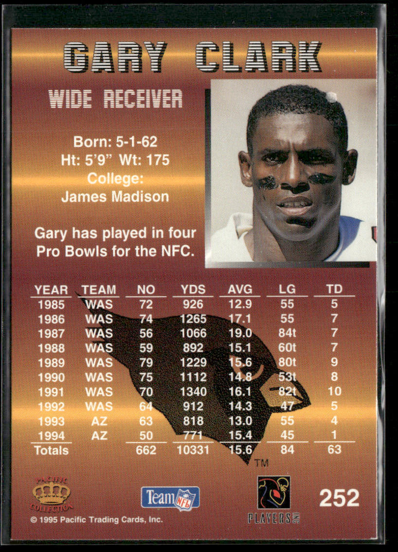 Gary Clark 1995 Pacific #252 Arizona Cardinals