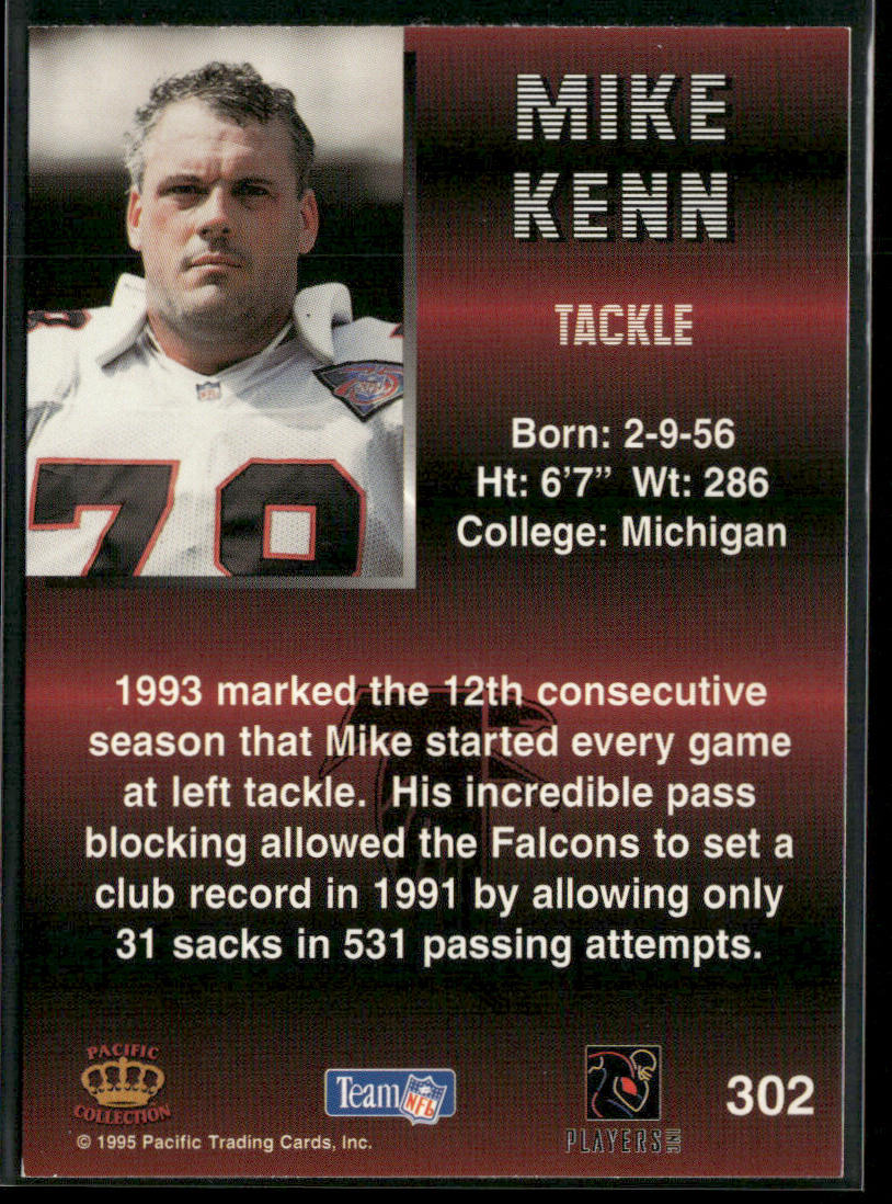 Mike Kenn 1995 Pacific #302 Atlanta Falcons