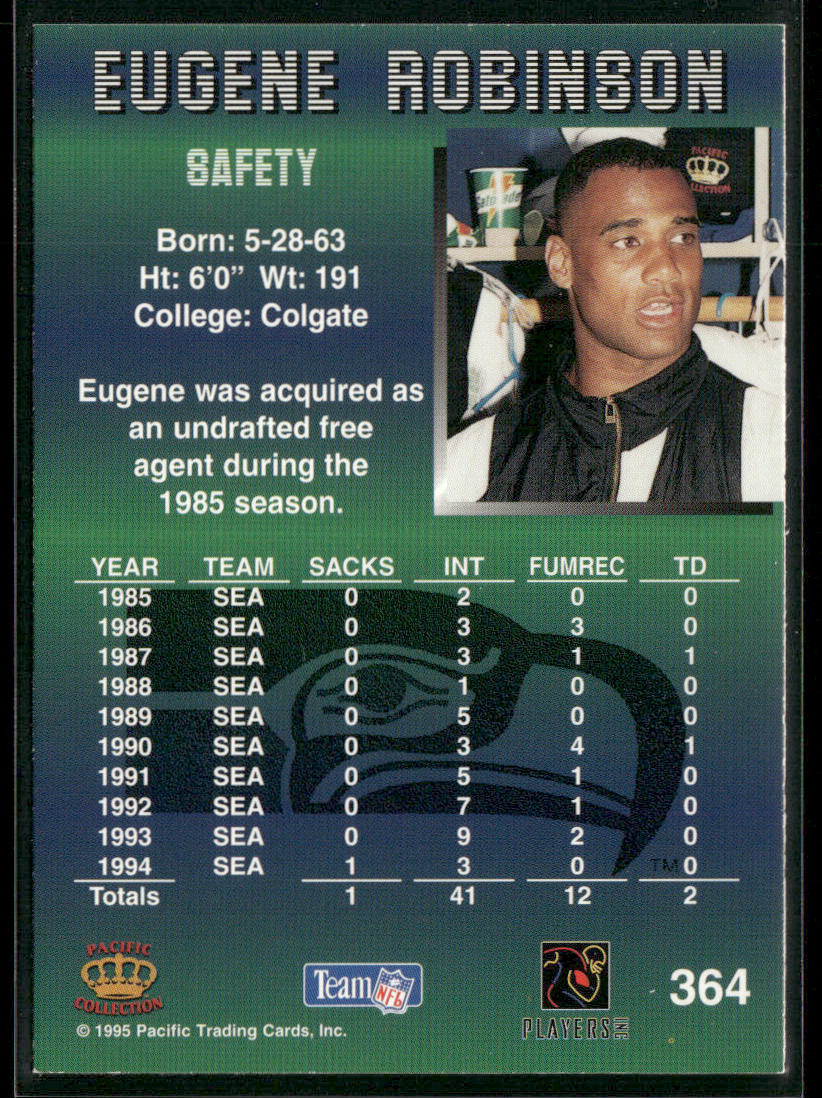 Eugene Robinson 1995 Pacific #364 Seattle Seahawks