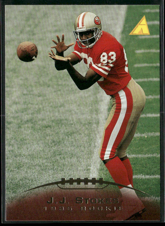 J.J. Stokes 1995 Pinnacle #215 RC San Francisco 49ers