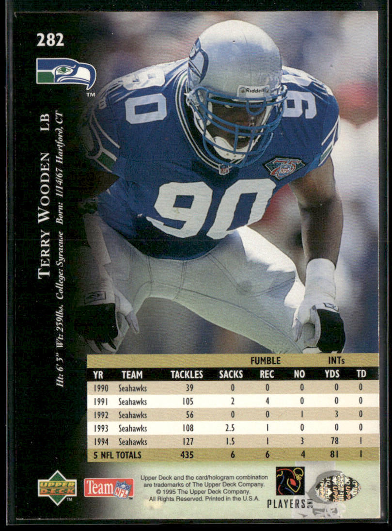 Terry Wooden 1995 Upper Deck #282 Seattle Seahawks