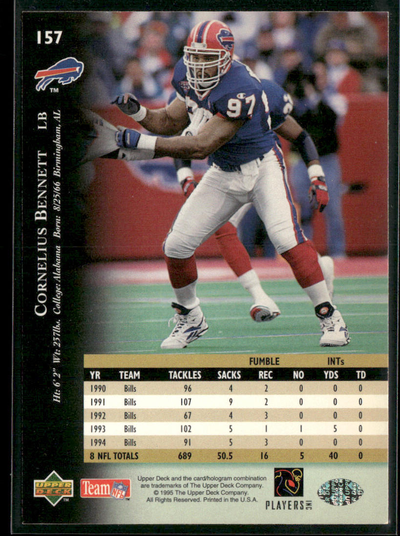 Cornelius Bennett 1995 Upper Deck #157 Buffalo Bills