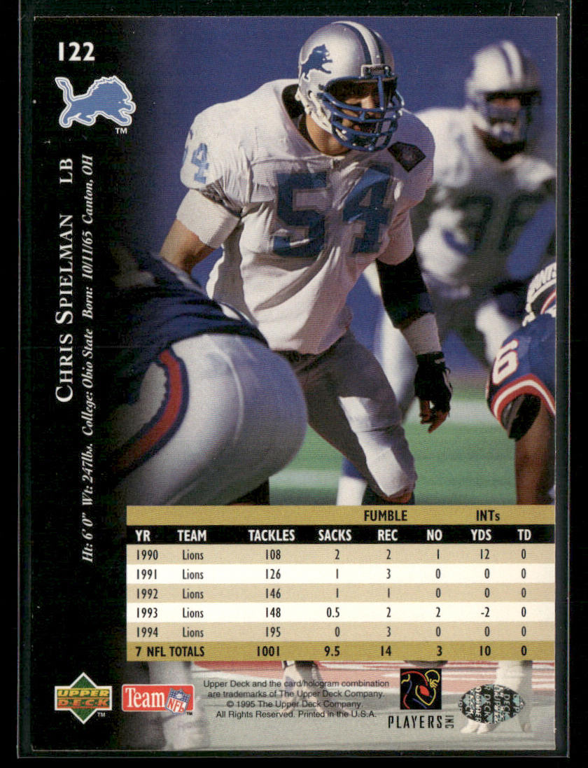 Chris Spielman 1995 Upper Deck #122 Detroit Lions